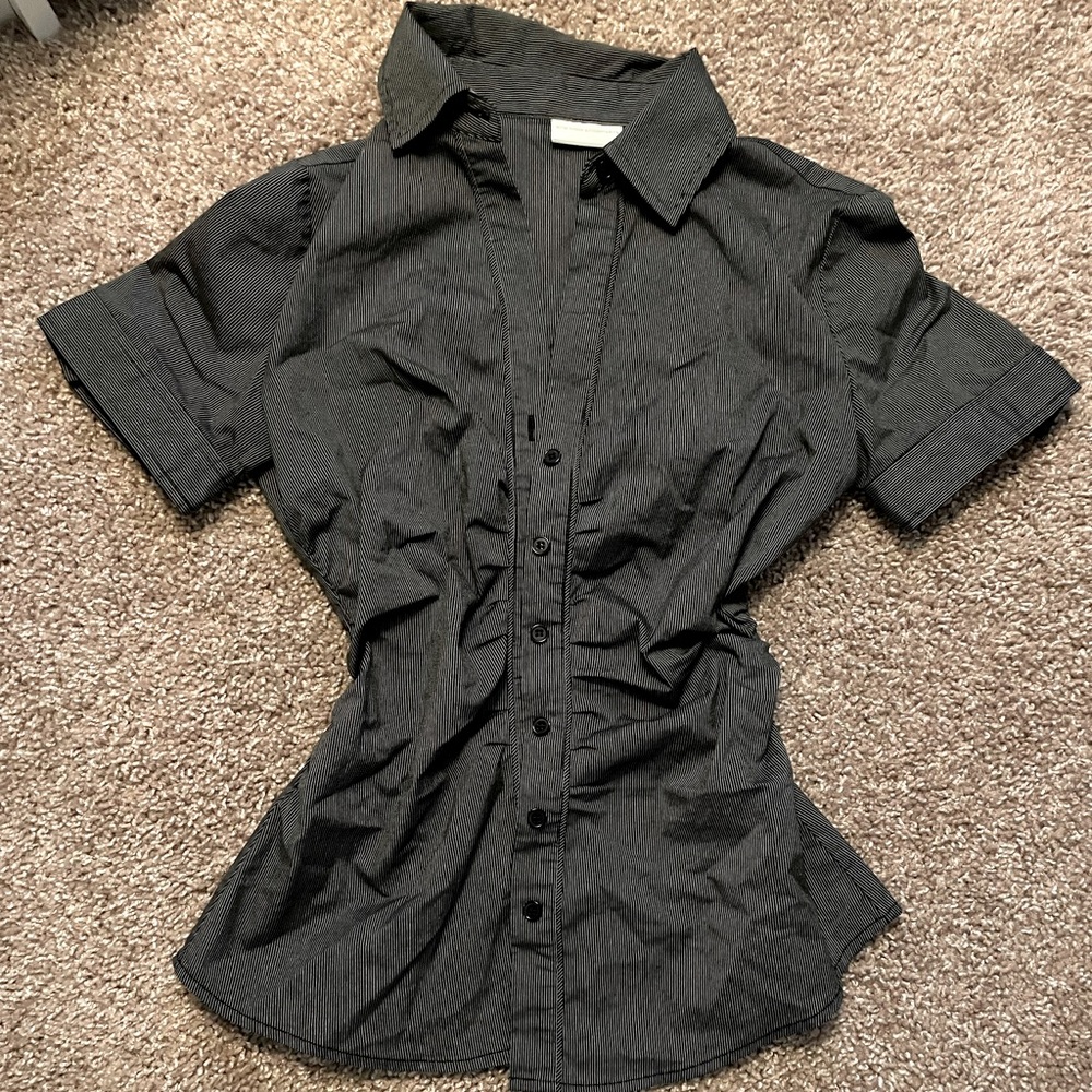 Y2K Pinstripe Button-down Top